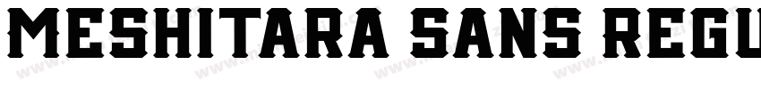 Meshitara Sans Regul字体转换